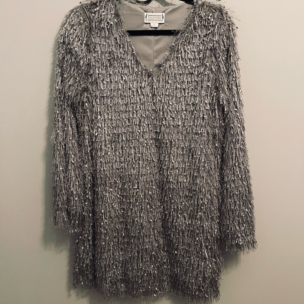 Chico's Silver Fringe dress